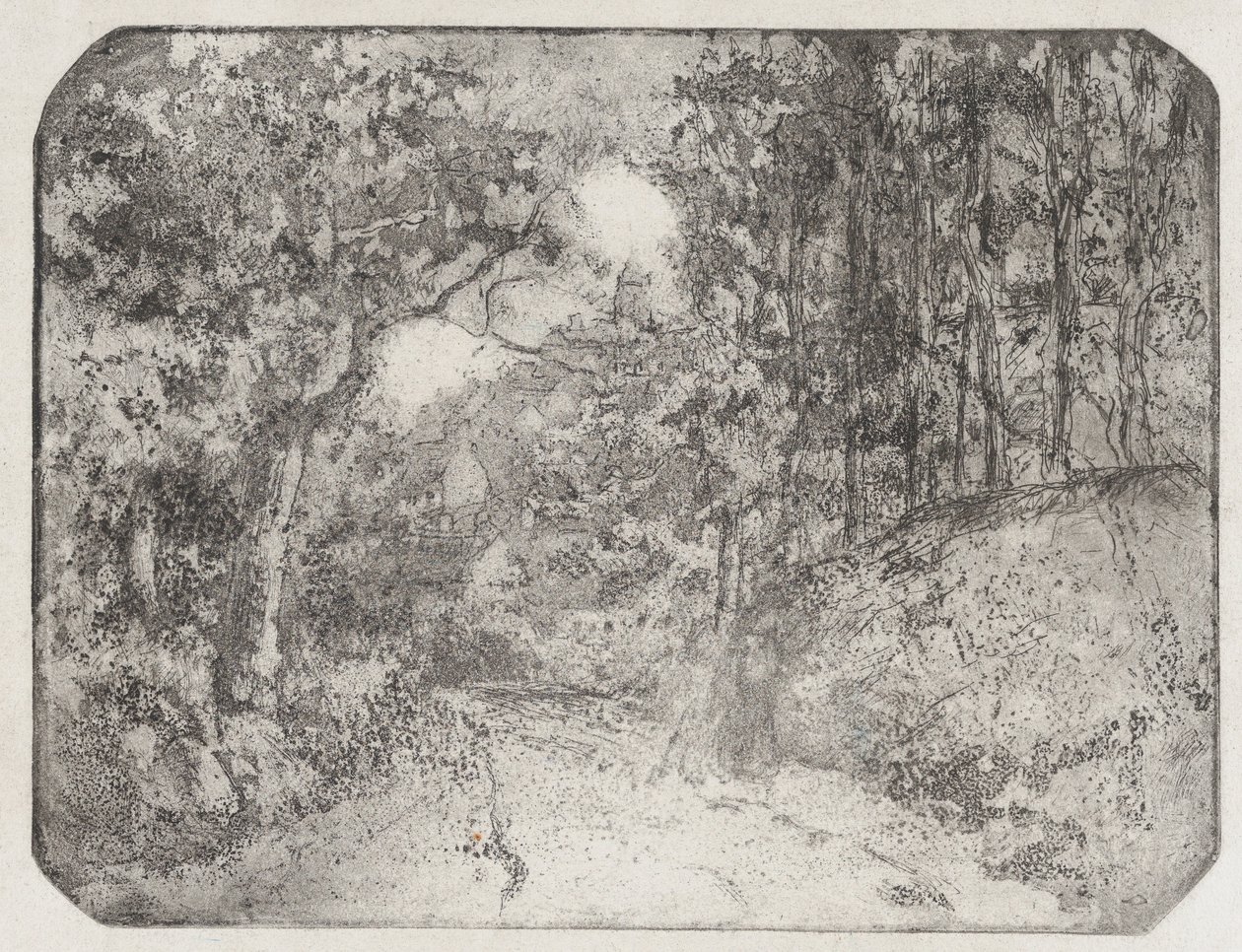 Cesta pod lesy v Pontoise, 1879. od Camille Pissarro