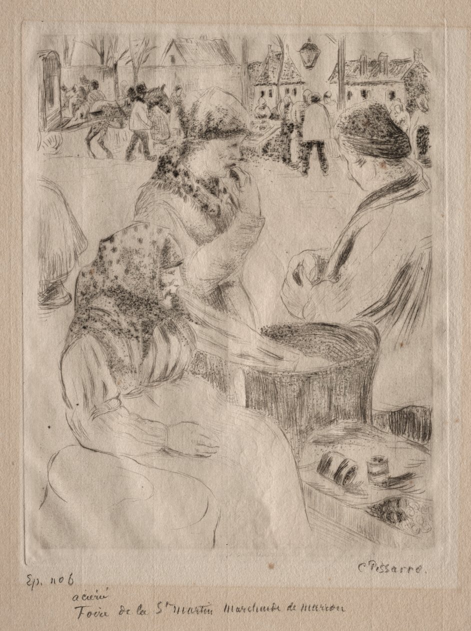 Prodejce kaštanů od Camille Pissarro