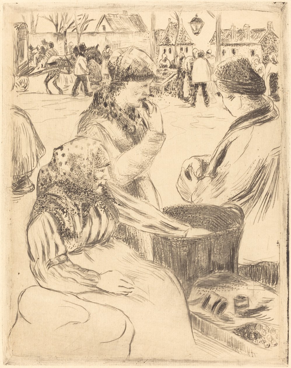 Prodejci kaštanů od Camille Pissarro
