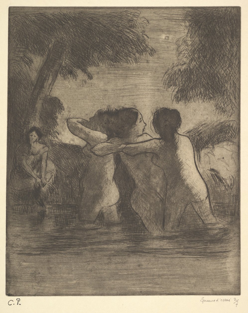 Čtyři lazebníci, 1895. od Camille Jacob Pissarro