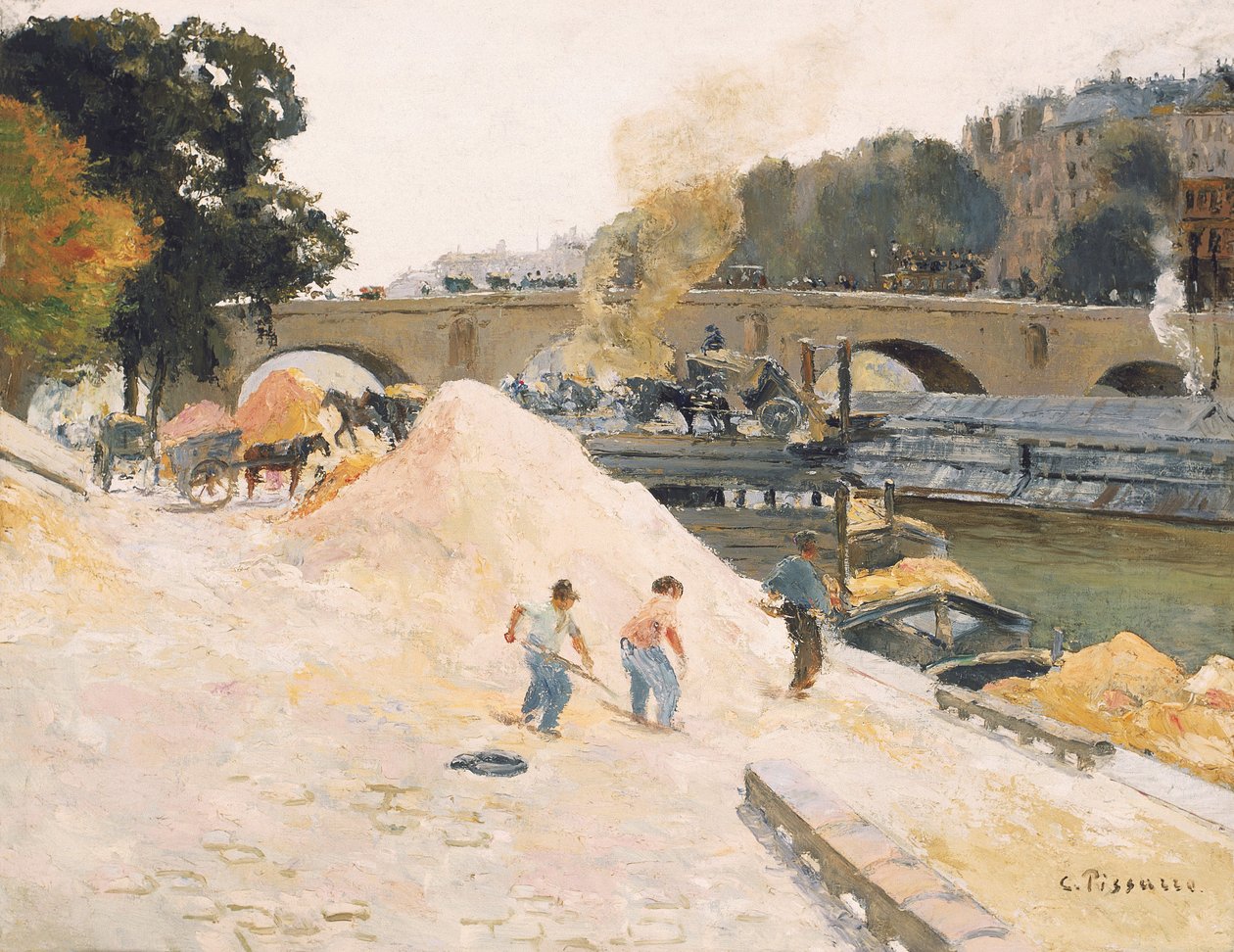 Francouzsky: Le Pont-Marie vu depuis le quai d