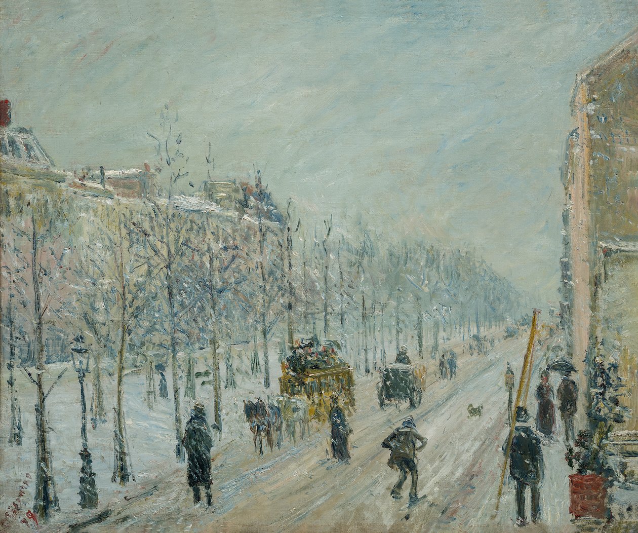 Francouzsky: Les boulevards extérieurs. Effet de neige
Dánsky: De ydre boulevarder i snevejr od Camille Pissarro