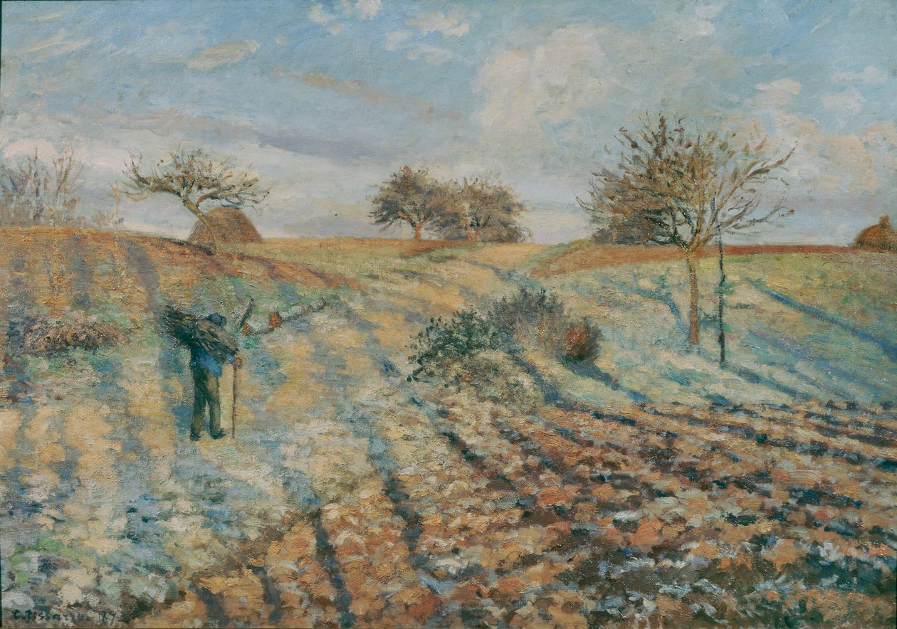 Gelee blanche (Hoarfrost) ... (olej na plátně) od Camille Pissarro