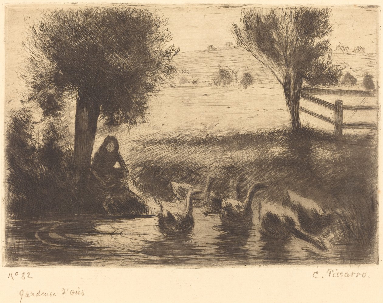 Husí dívka, 1888. od Camille Pissarro