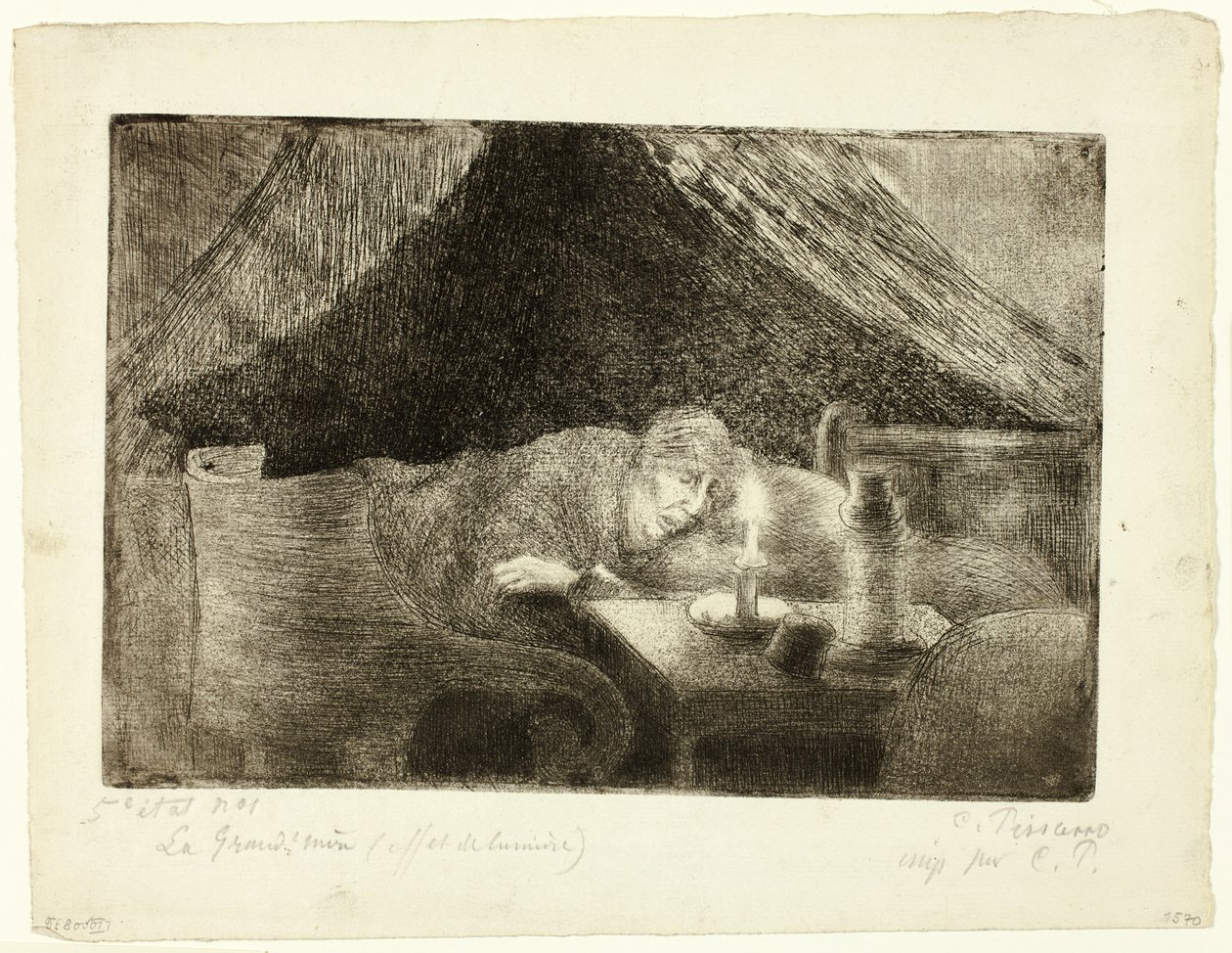 Babička: Umělcova matka od Camille Pissarro