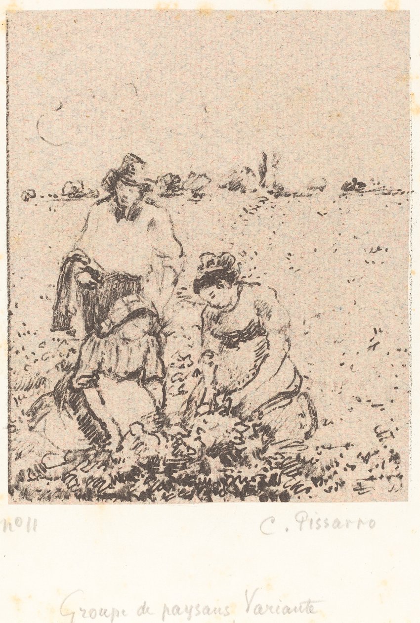 Skupina rolníků od Camille Pissarro