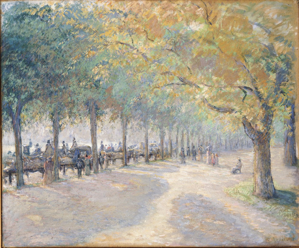 Hyde Park, Londýn od Camille Jacob Pissarro