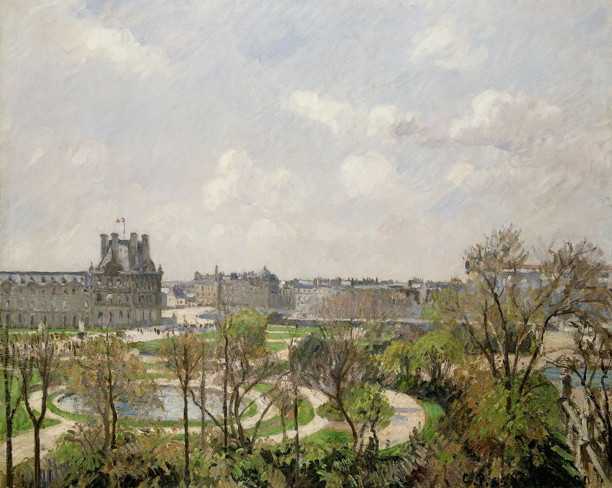 Tuileries Garden, jarní ráno; Tuileries Garden, ráno, jaro, 1900 od Camille Jacob Pissarro