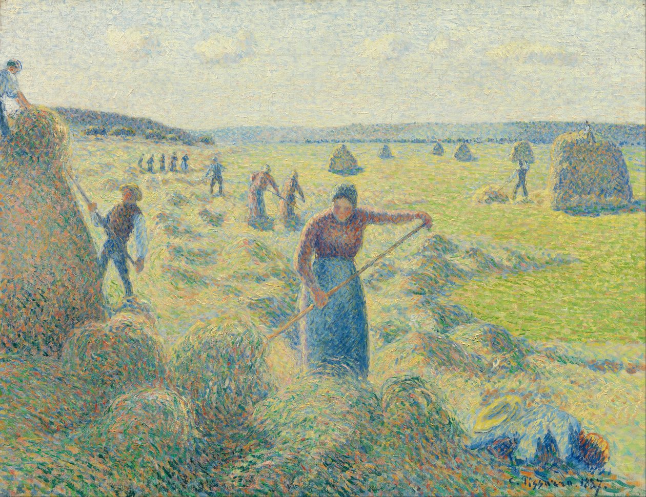 Sklizeň sena, Éragny od Camille Pissarro