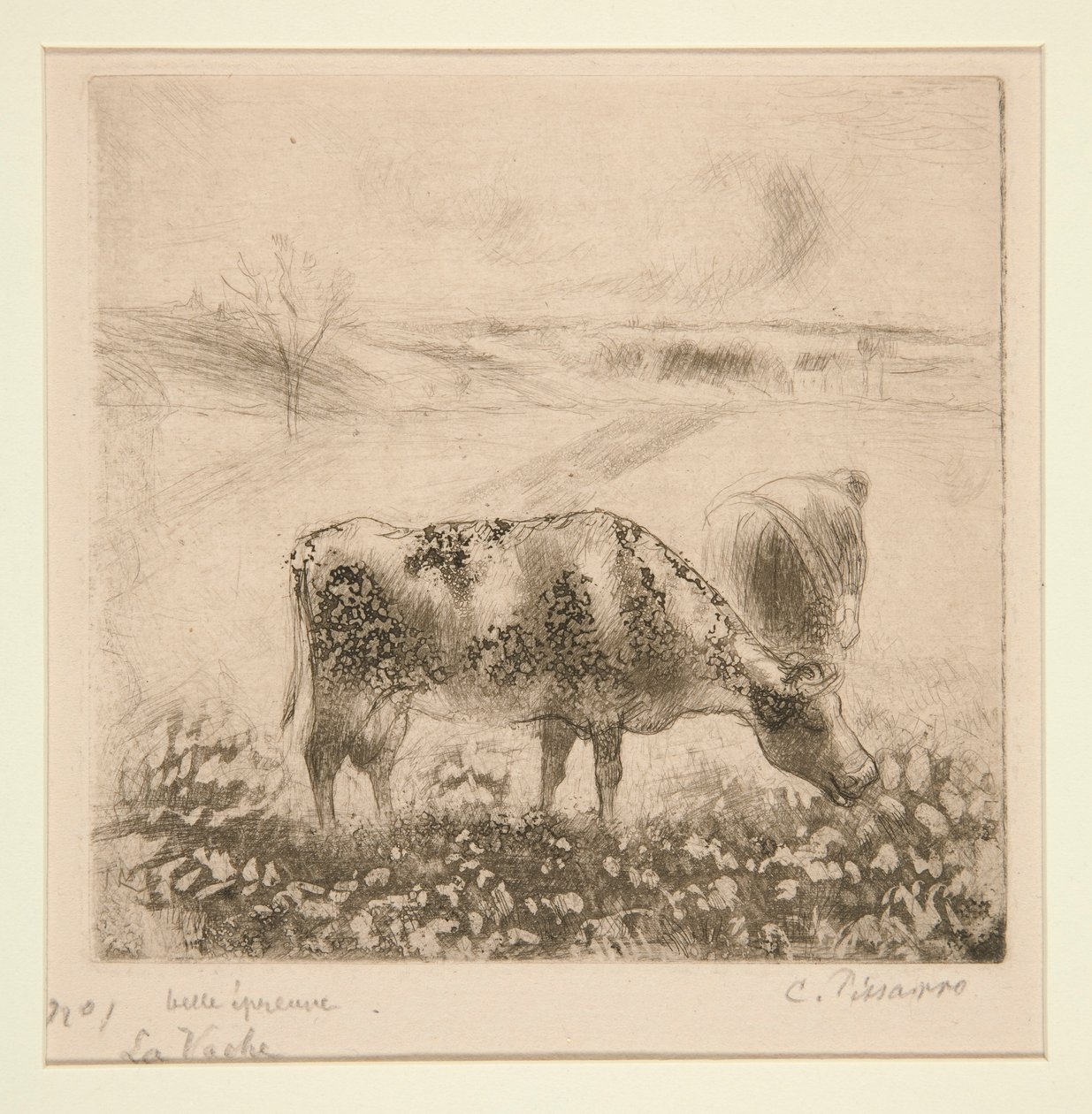 La Vache (kráva) od Camille Pissarro