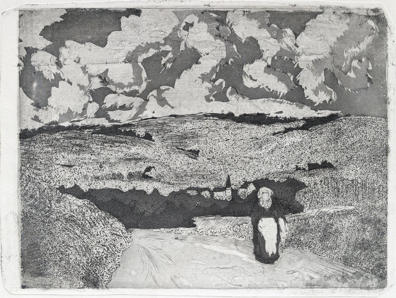 Žena na cestě, 1879 od Camille Pissarro