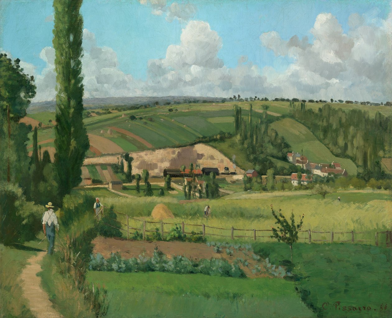 Krajina v Les Pâtis, Pontoise, 1868. od Camille Pissarro
