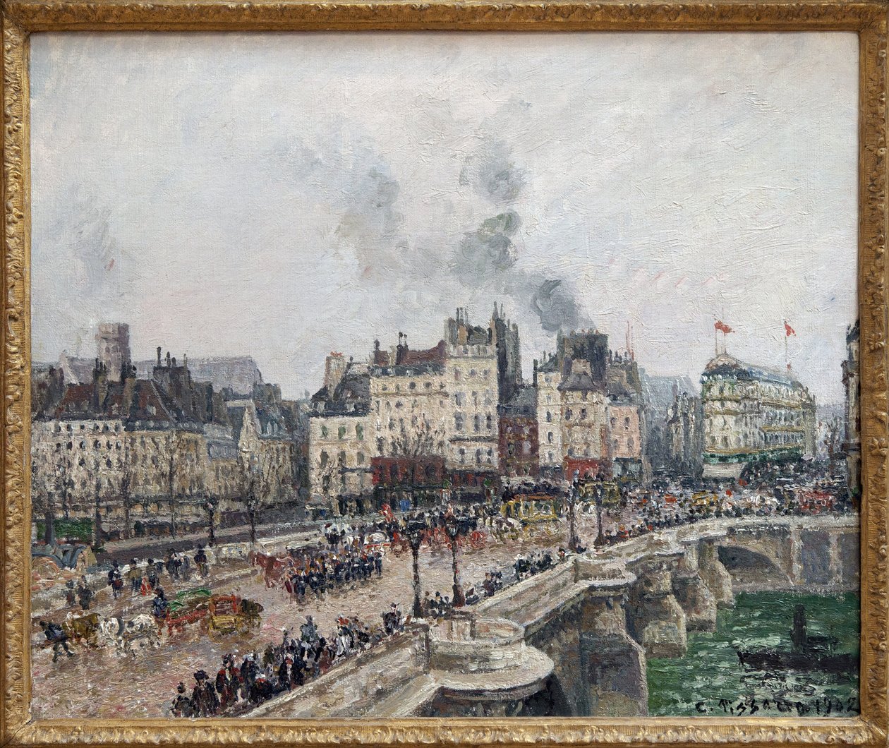 Le Pont Neuf, Olejomalba na plátně od Camille Pissarro (1830-1903). Fotografie, KIM Youngtae, Lyon, Museum of Fine Arts of Lyon. od Camille Pissarro