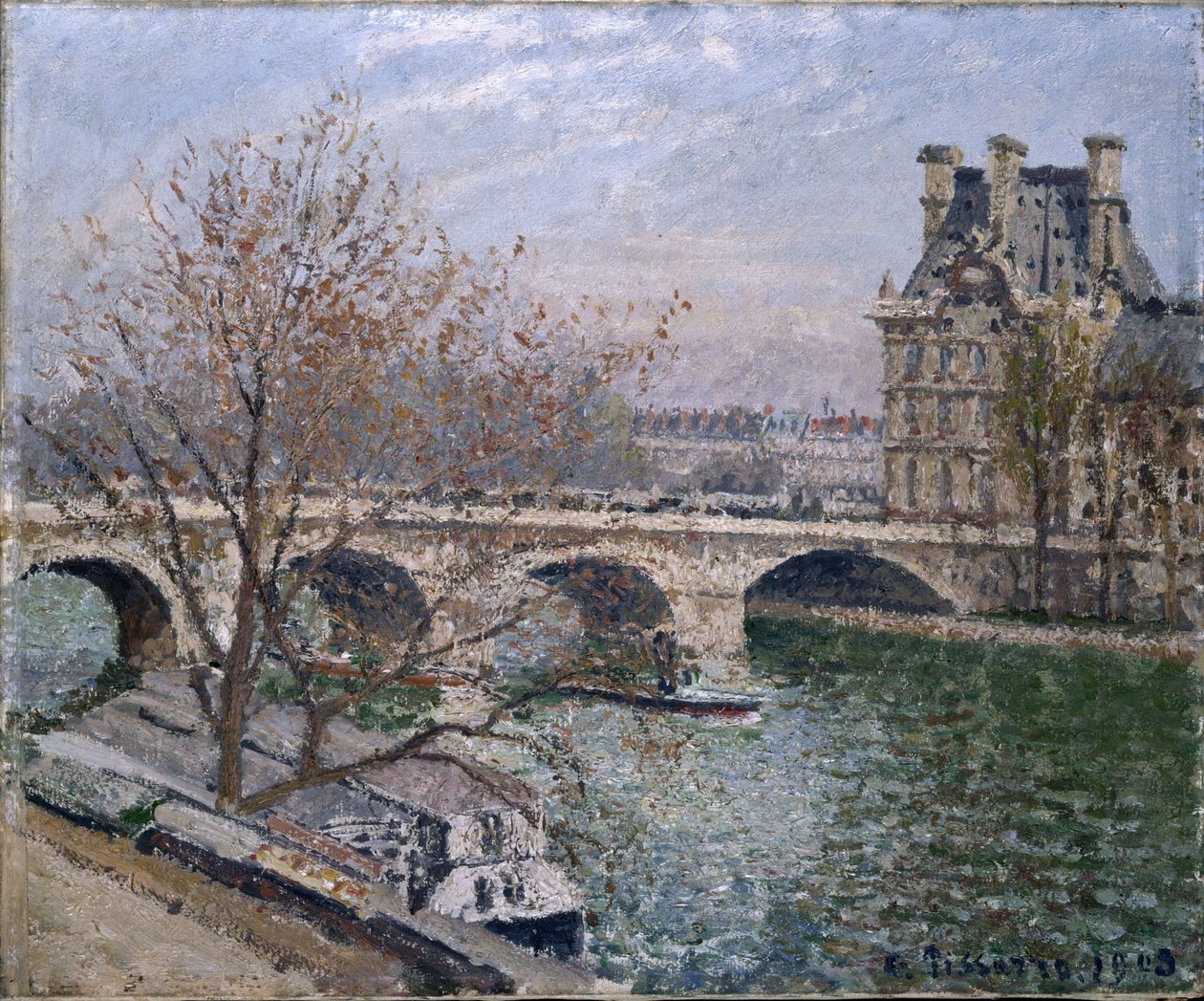 Royal Bridge a Flore Pavilion od Camille Jacob Pissarro
