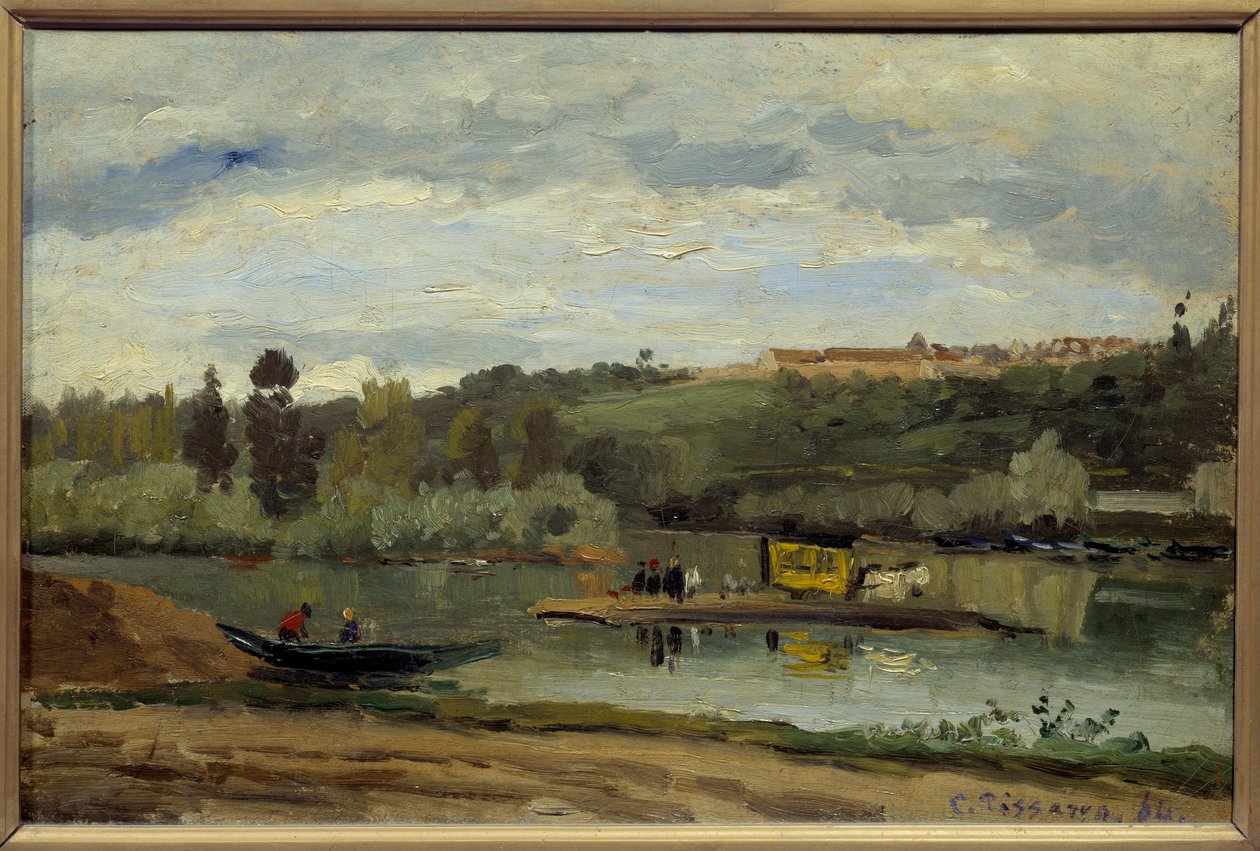 Trajekt ve Varenne Saint Hilaire (Saint-Hilaire) Obraz Camille Pissarro (1830-1903) 1864 Rozměr 0,27 x 0,41 m Paříž, musee d
