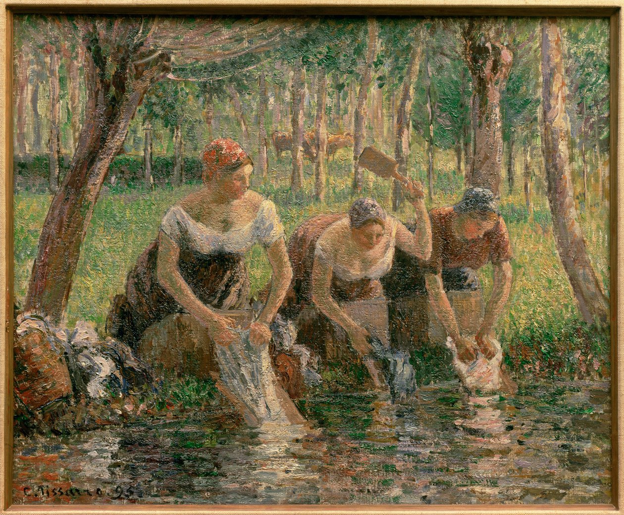 Les lavandieres ... (olej na plátně) od Camille Pissarro