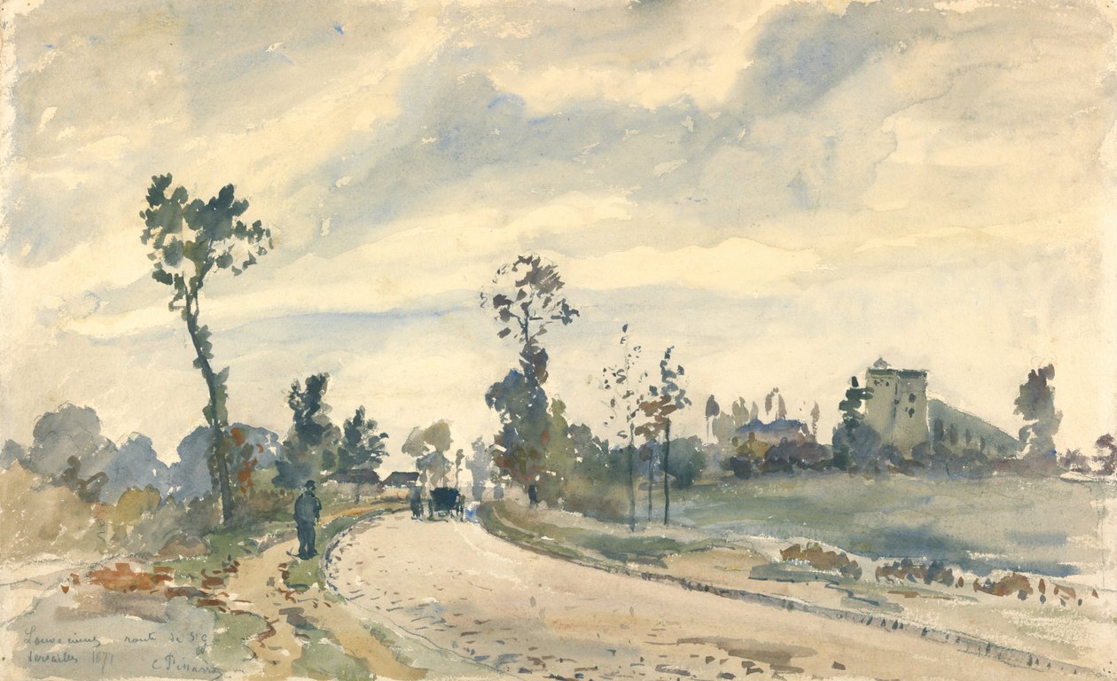 Louveciennes, Route de Saint-Germain od Camille Jacob Pissarro