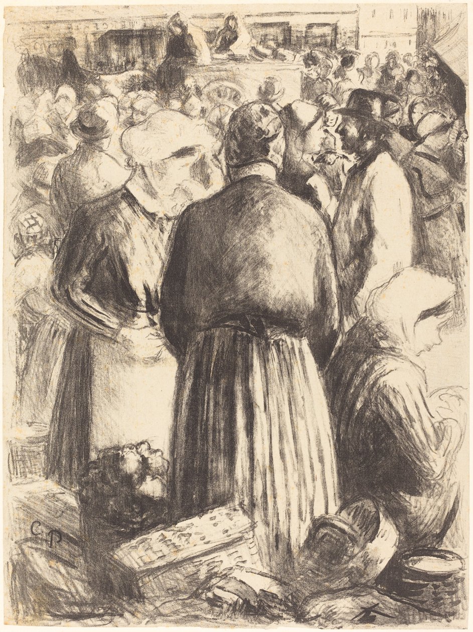 Market at Pontoise Market at Pontoise, c. 1895. od Camille Pissarro