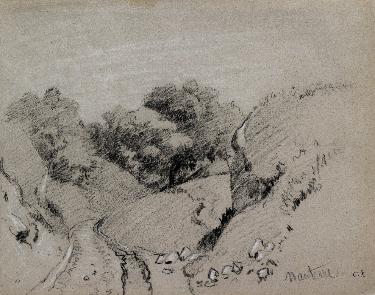 Nanterre, c1860 od Camille Pissarro