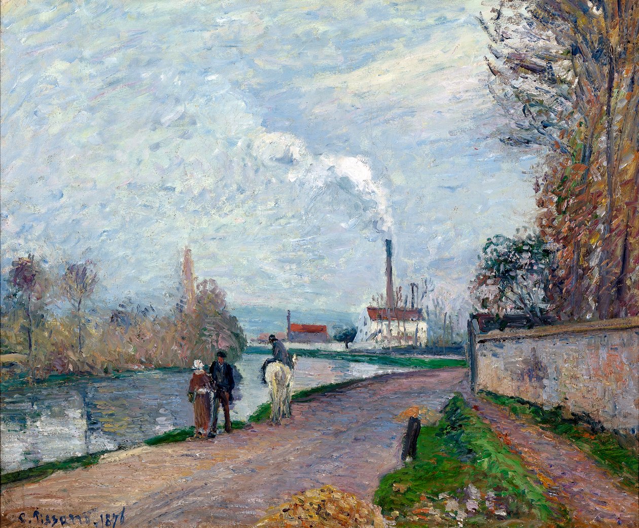 Oise v Pontoise od Camille Pissarro