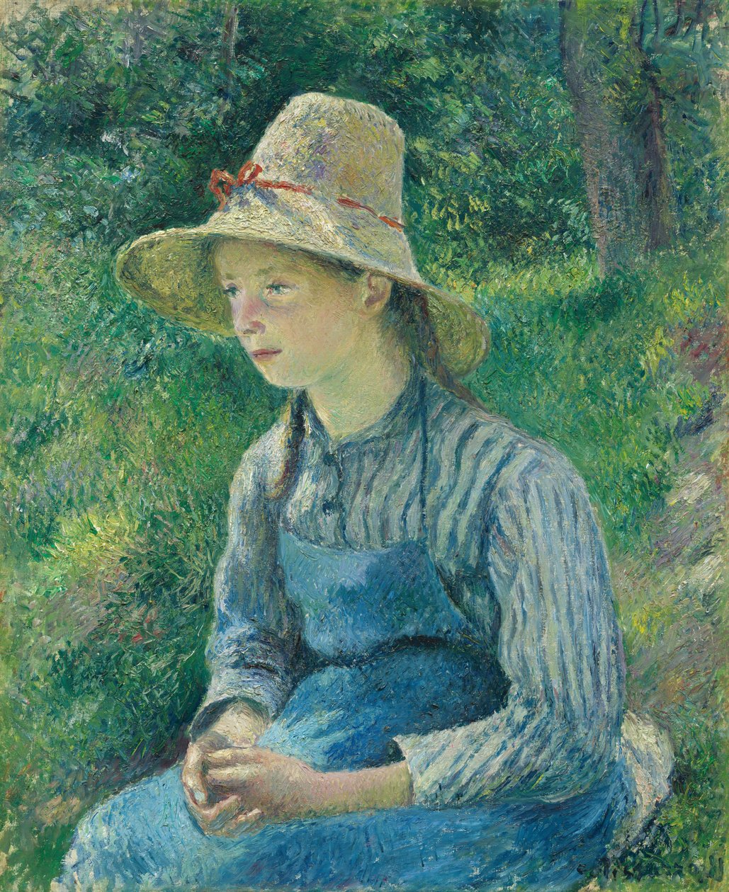 Selka se slaměným kloboukem, 1881. od Camille Pissarro