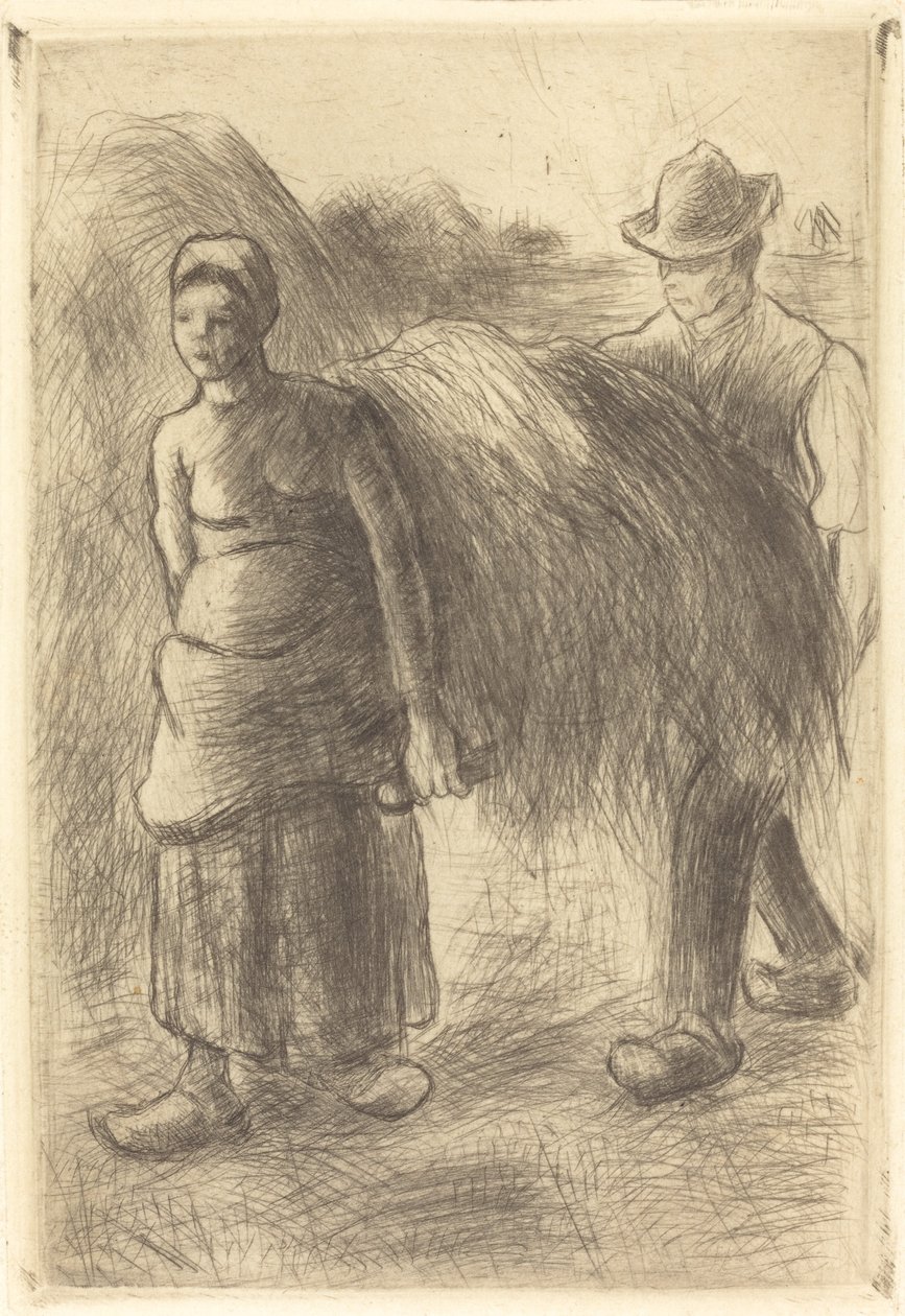 Sedláci nesoucí seno Rolníci nesoucí seno, 1900. od Camille Pissarro
