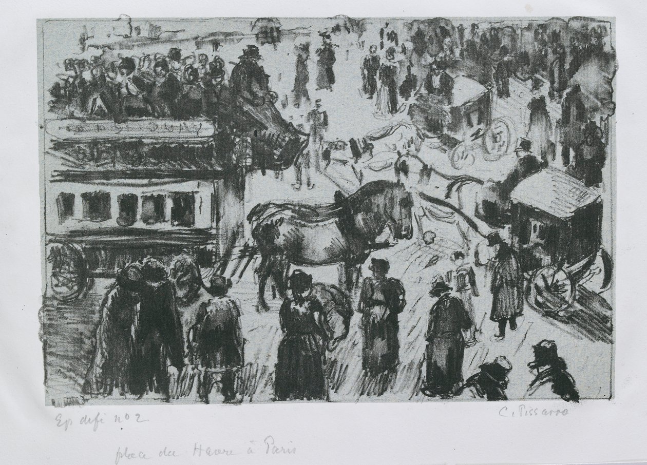 Place du Havre, Paříž, c1897 od Camille Pissarro