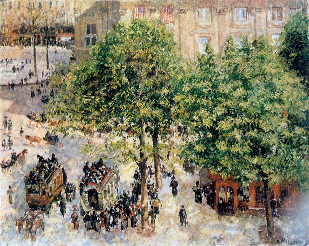 Place du Theatre-Francais, jaro, 1898 od Camille Jacob Pissarro