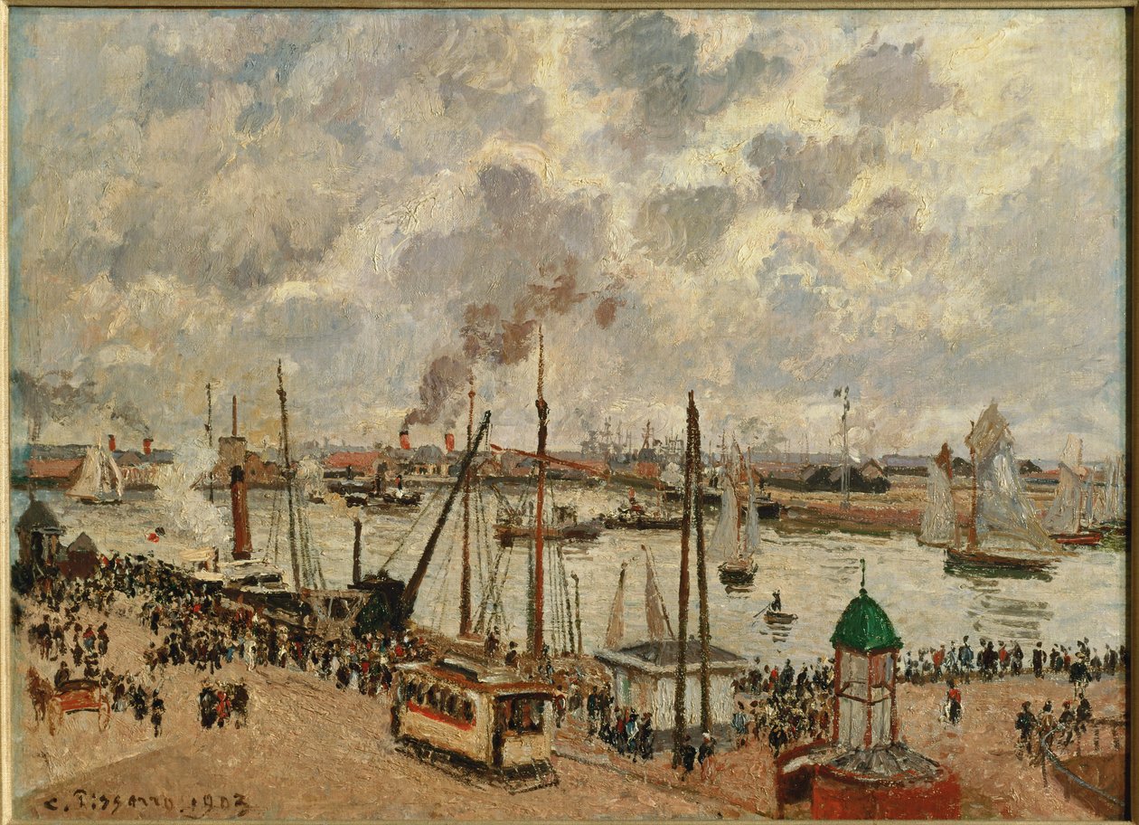 Port du Havre ... (olej na plátně) od Camille Pissarro