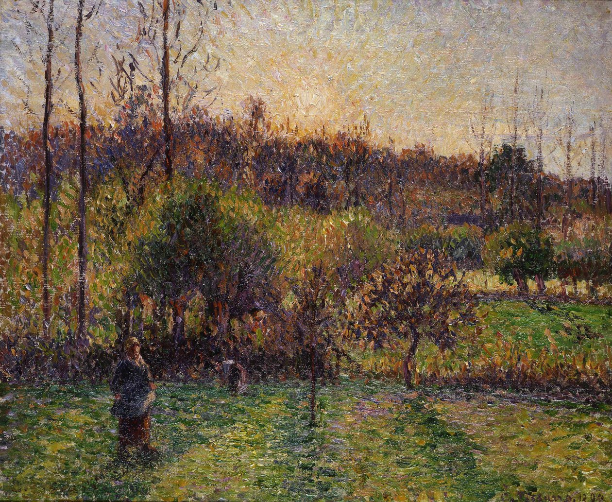 Vycházející slunce v Eragny, 1894. od Camille Pissarro