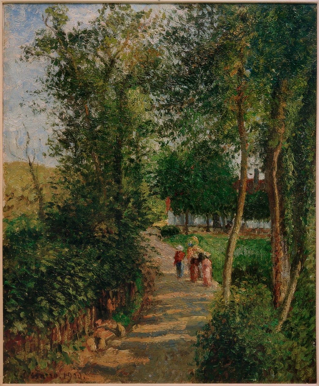 Route de Berneval-le-Petit (Thievainův dům) od Camille Jacob Pissarro