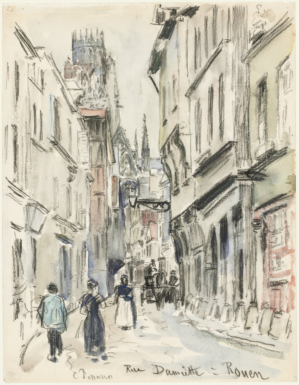Rue Damiette, Rouen od Camille Pissarro