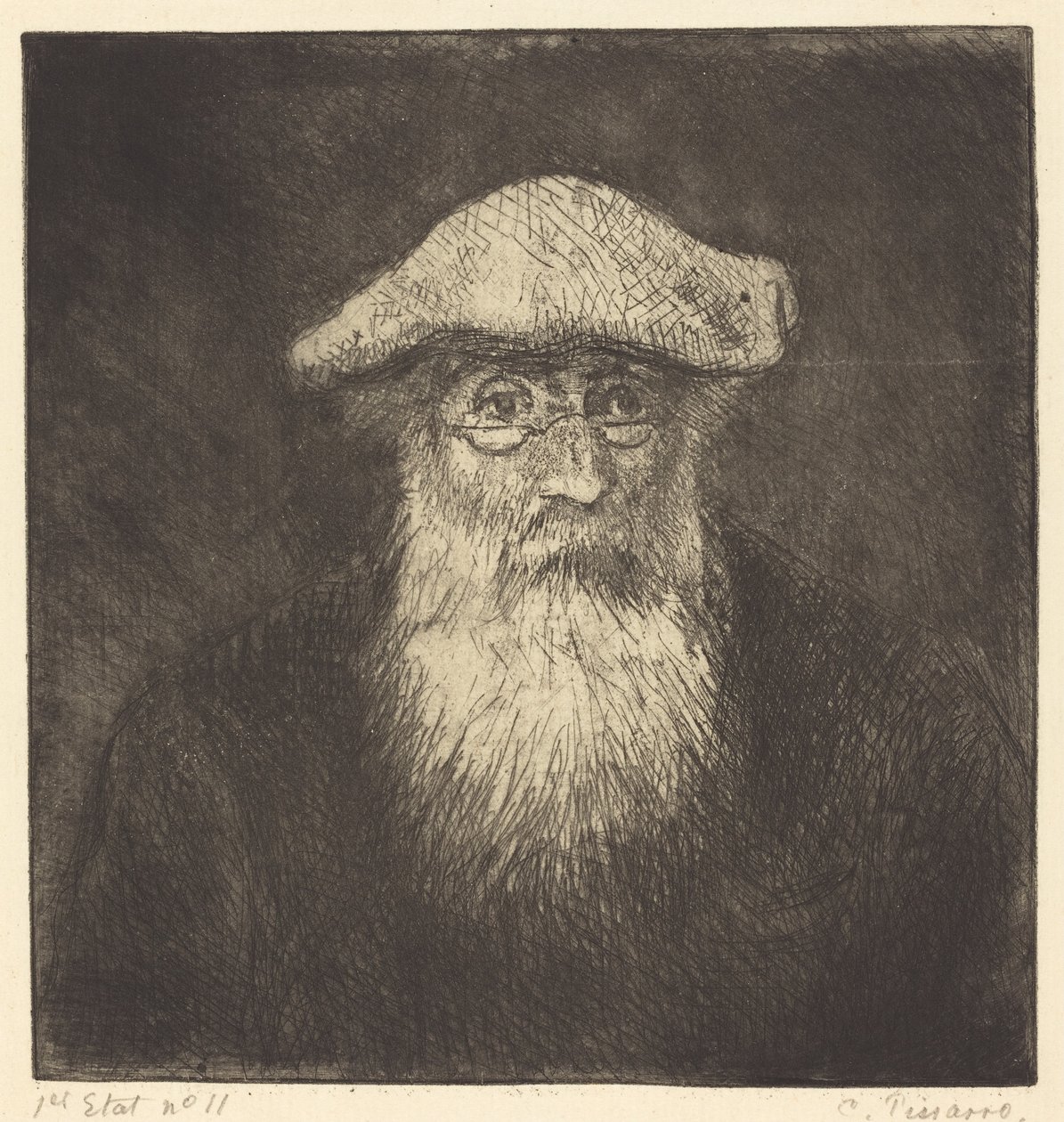 Autoportrét Camille Pissarro, sám, c. 1890. od Camille Pissarro