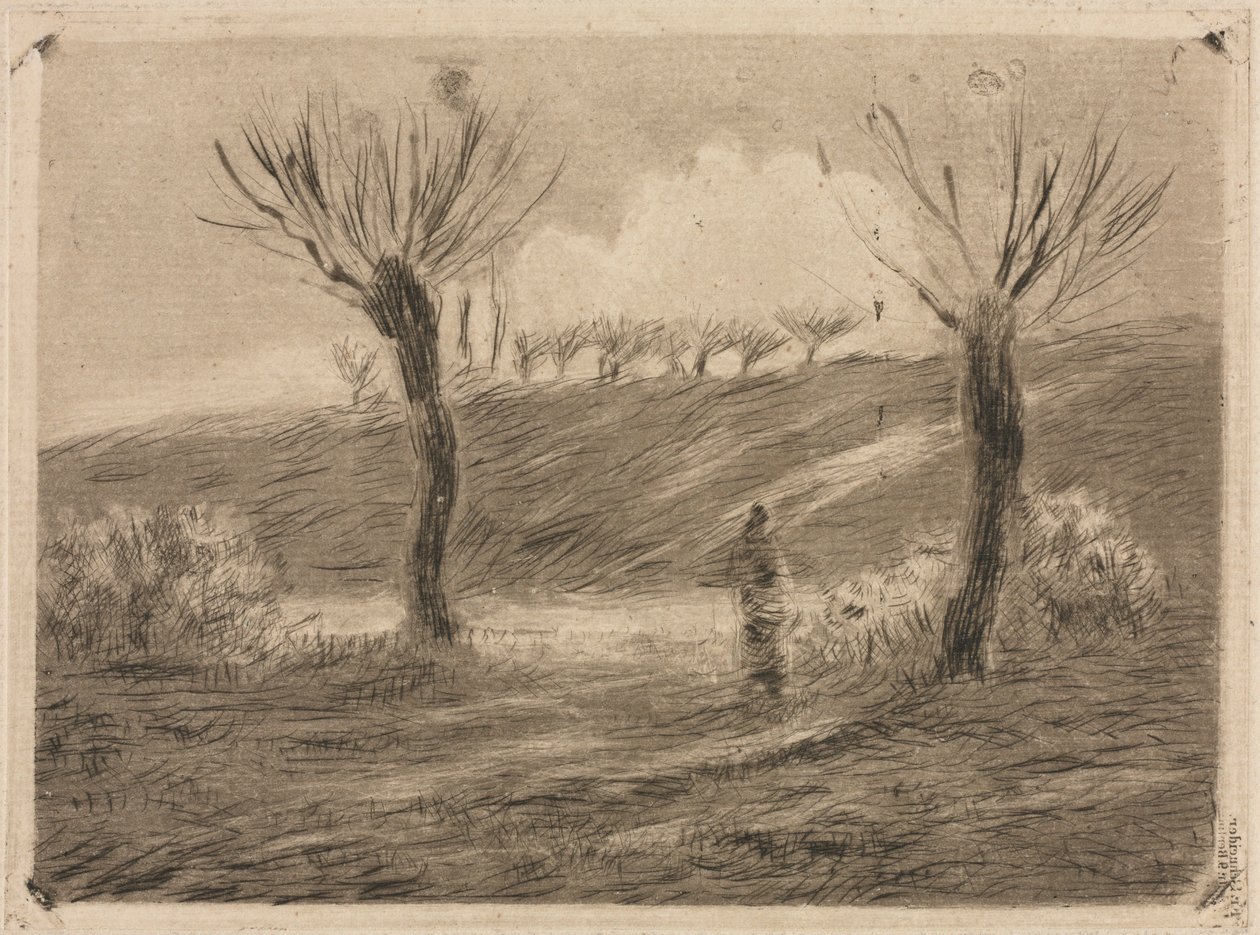 Zapadající slunce od Camille Pissarro