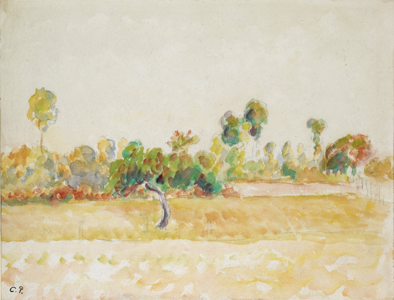 Studie sadu v Eragny-sur-Epte, při pohledu z umělcova domu, c1886-1890 od Camille Pissarro