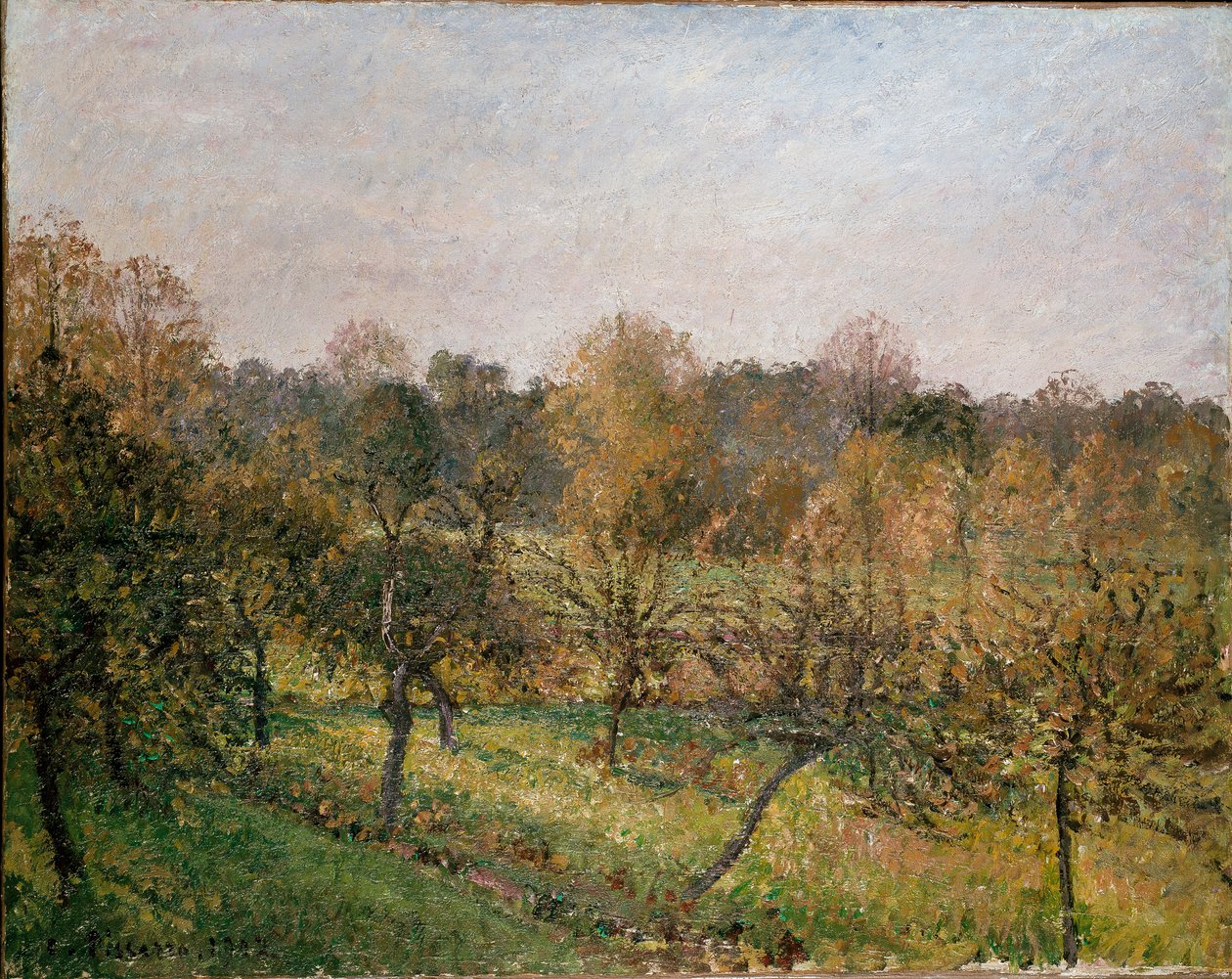 Západ slunce v Eragny-sur-Epte, podzim, 1902 od Camille Pissarro