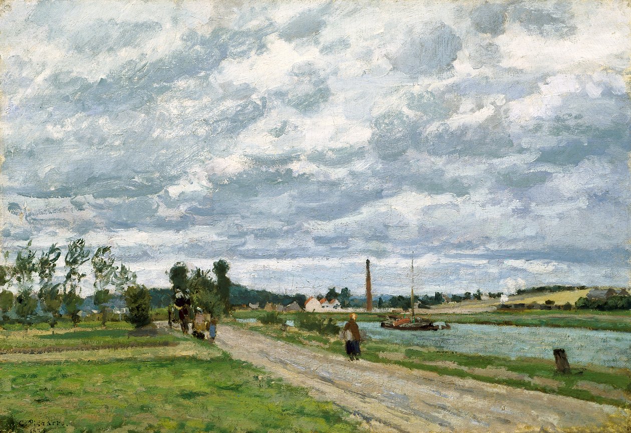 The Banks Of The Oise u Pontoise (olej na plátně) od Camille Pissarro