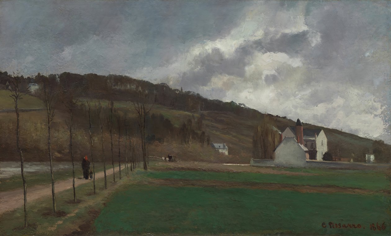 Banks of the Marne v zimě, 1866. od Camille Pissarro