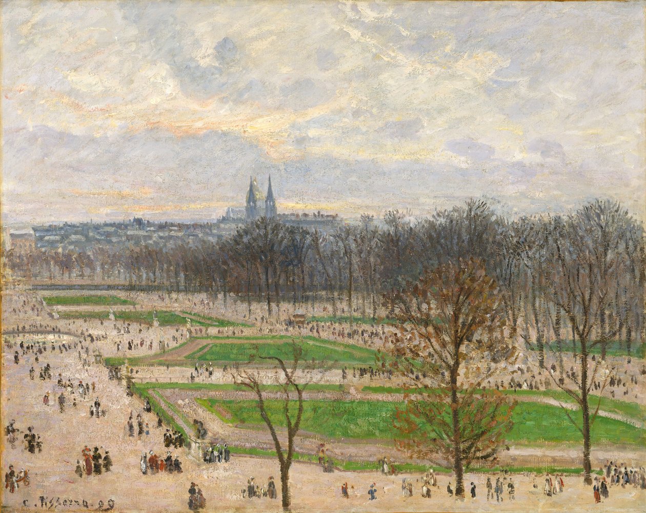 Zahrada Tuileries za zimního odpoledne, 1899. od Camille Jacob Pissarro