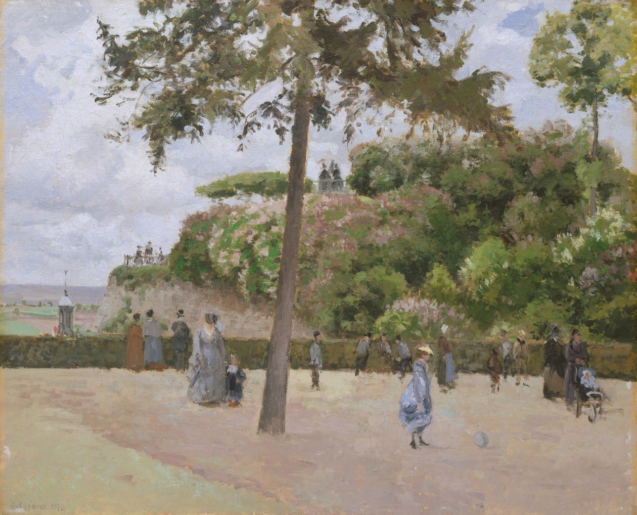 Veřejná zahrada v Pontoise, 1874. od Camille Jacob Pissarro