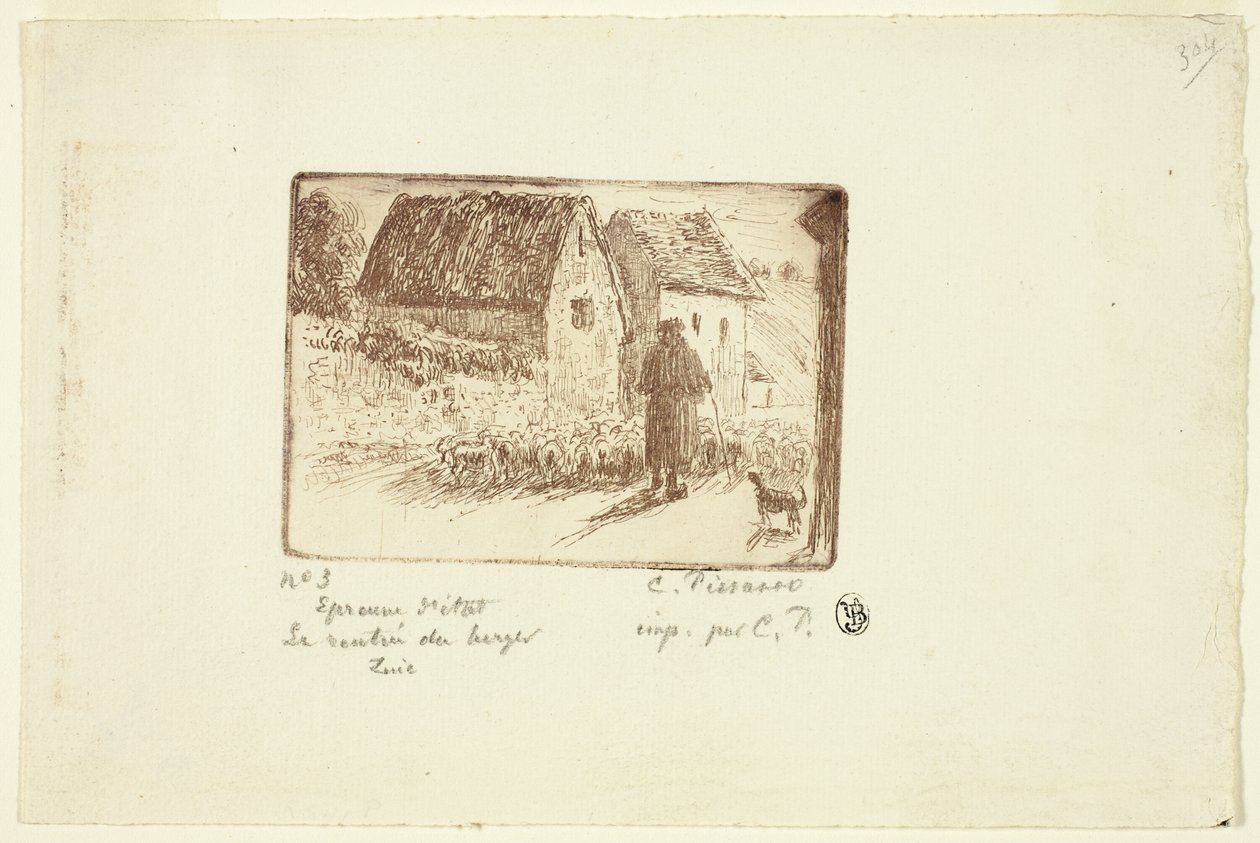 Návrat pastýře od Camille Pissarro