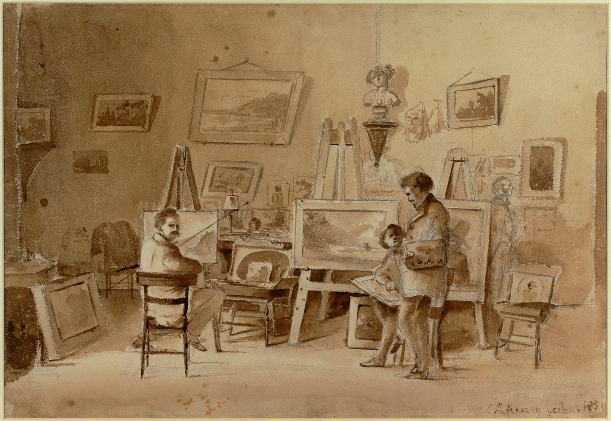 Umělcův ateliér, Caracas, Venezuela Skica ... od Camille Pissarro