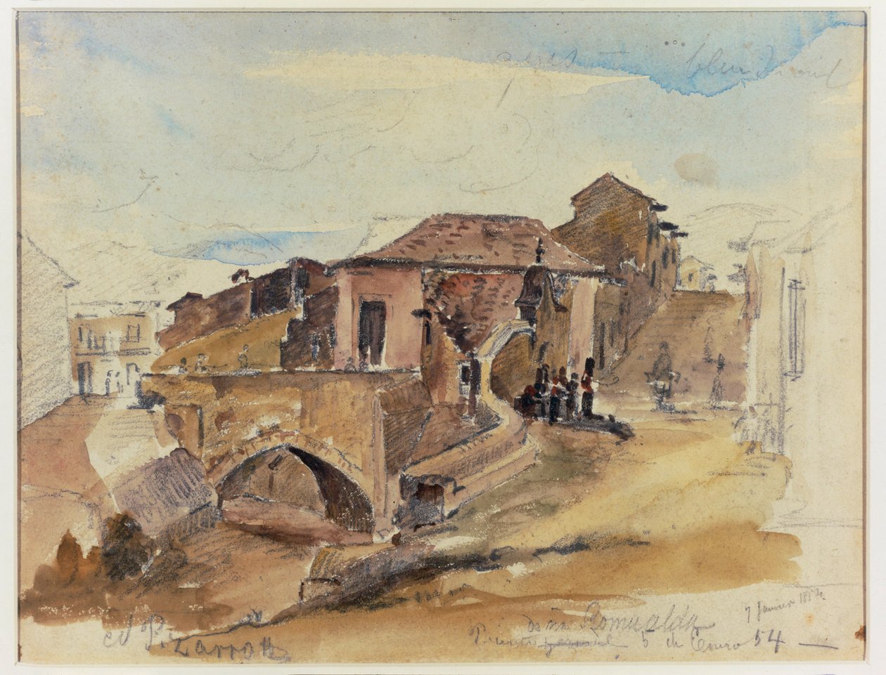 Most Dony Romualdy Caracas, Venezuela 1854 ... od Camille Pissarro