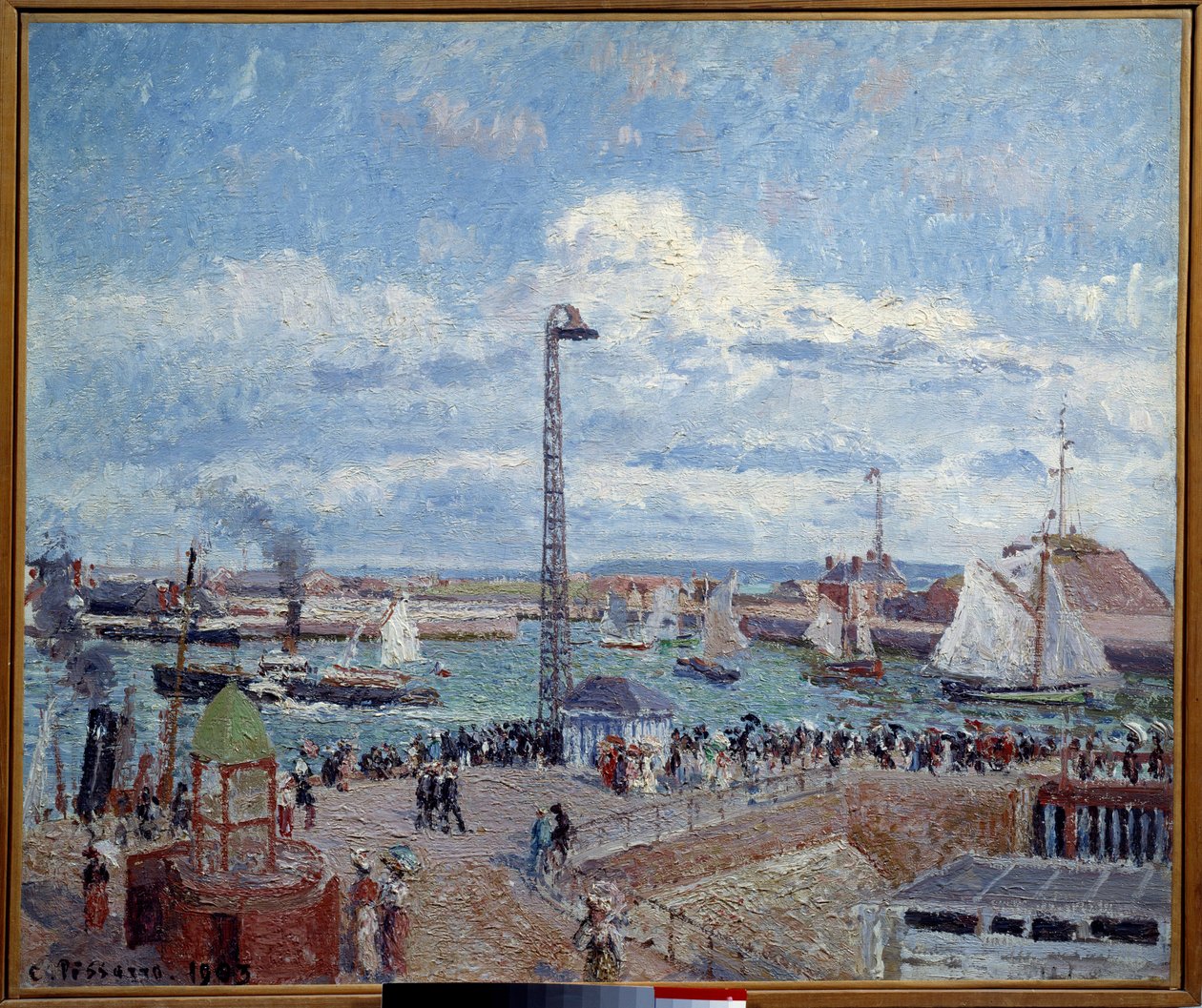 Zátoka pilotů před přístavem Le Havre. Obraz Pissarro Camille (1830-1903) od Camille Jacob Pissarro
