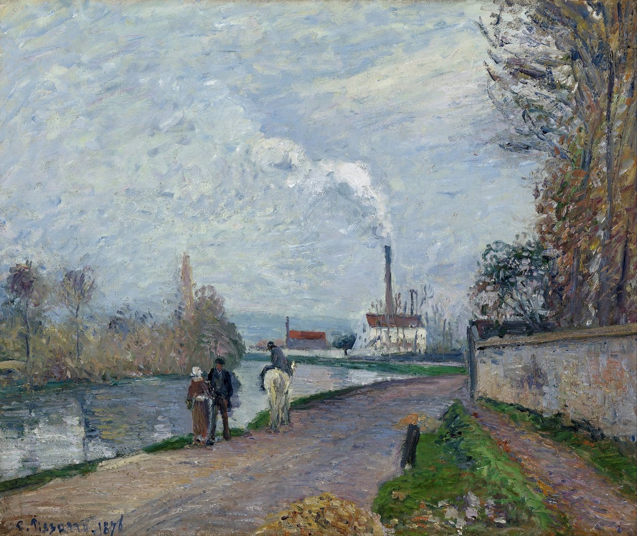 Řeka Oise u Pontoise od Camille Pissarro