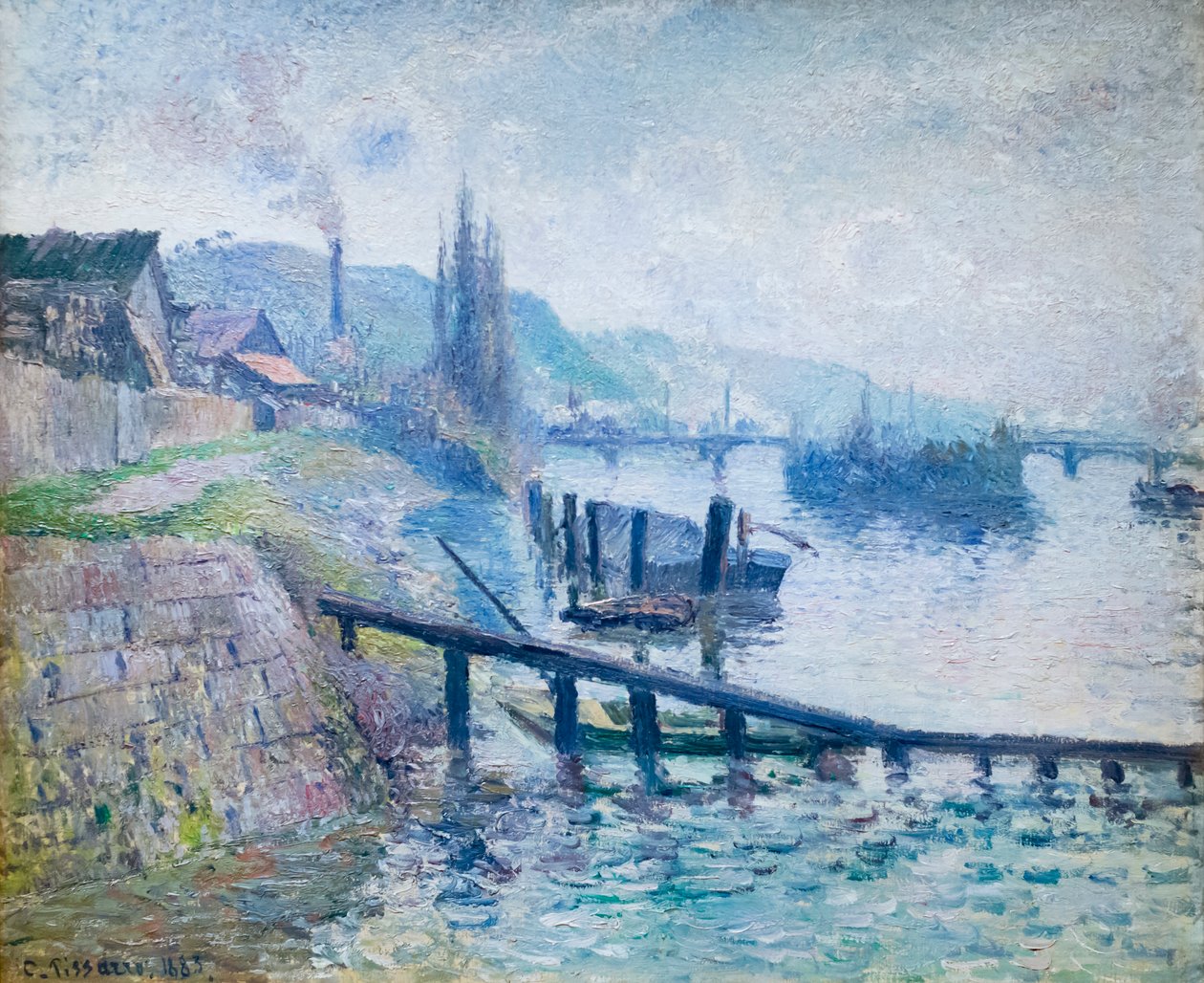 Kopec svaté Kateřiny v Rouenu od Camille Pissarro