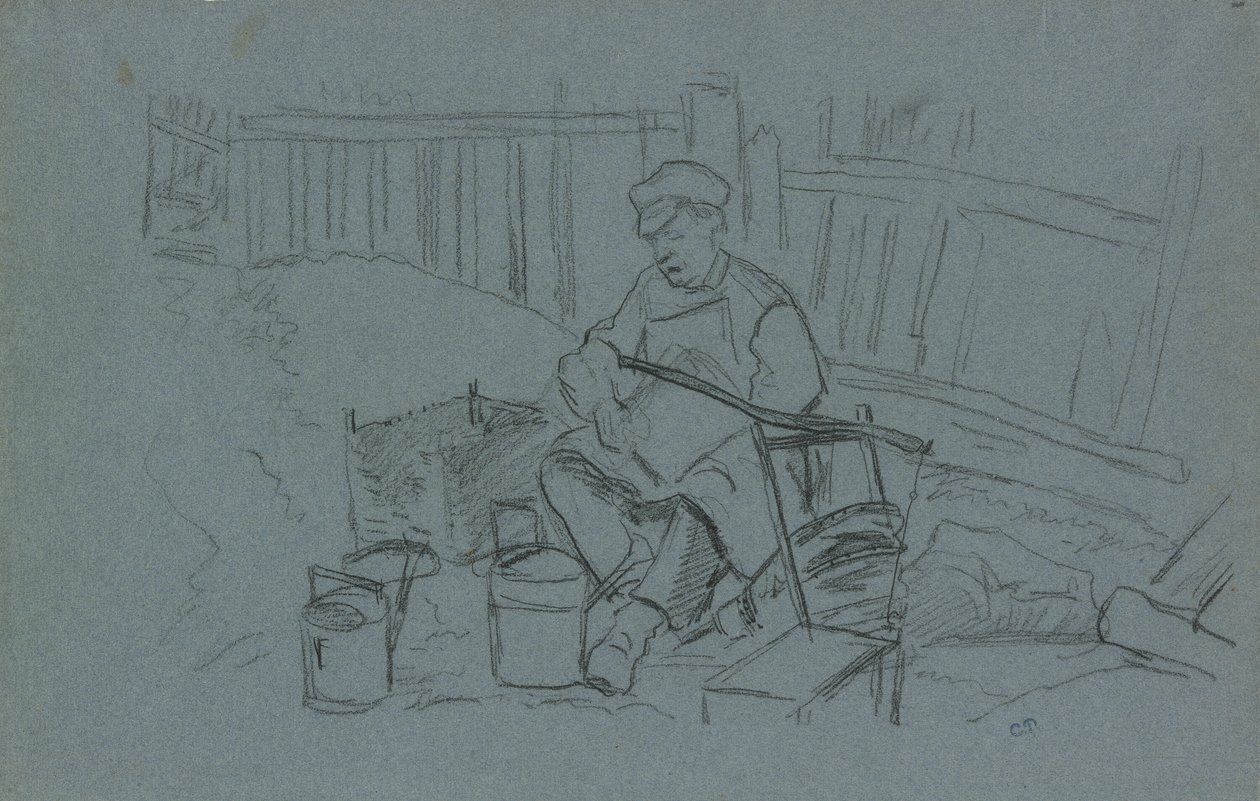 Pohrávat se svými nástroji od Camille Pissarro