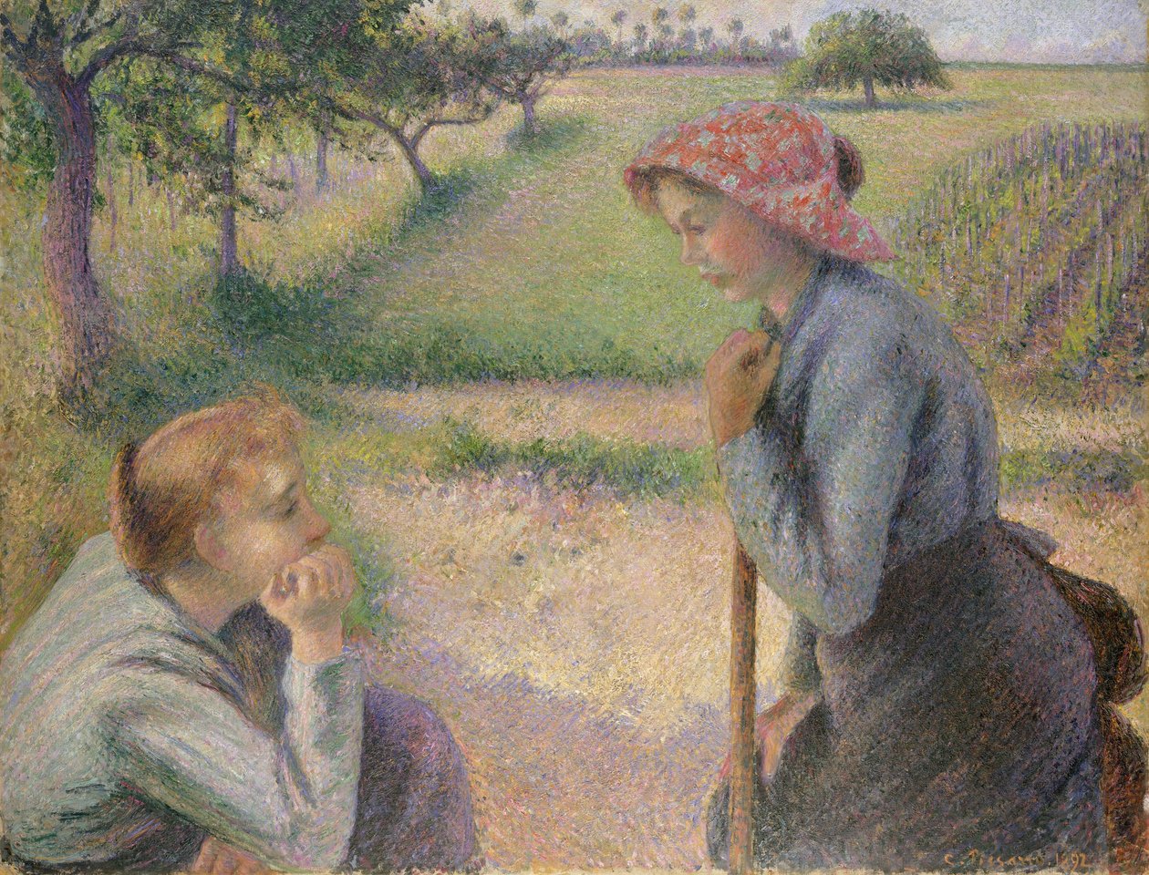 Dvě mladé rolnice od Camille Jacob Pissarro