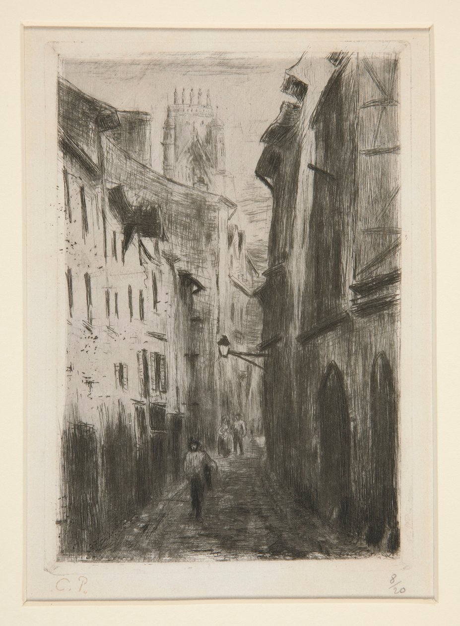 Ulice ? Rouen (Rue des Arpents) [Ulice v Rouen (Rue des Arpents)] od Camille Pissarro