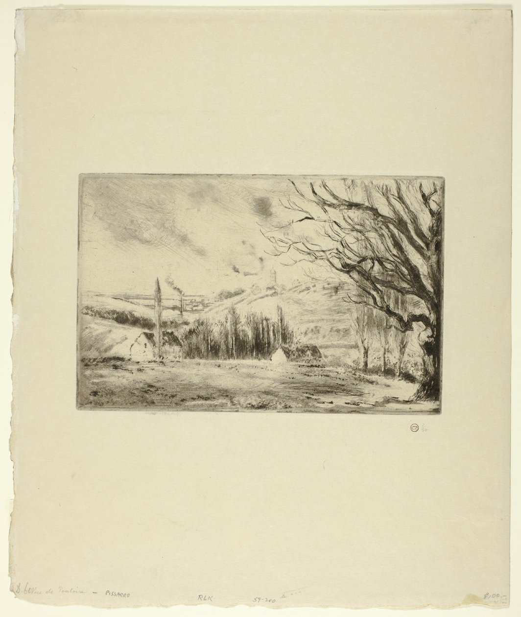 Pohled na Pontoise od Camille Pissarro